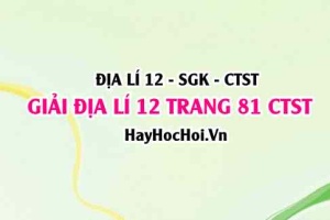 Giải Địa lí 12 trang 81 Chân trời sáng tạo SGK